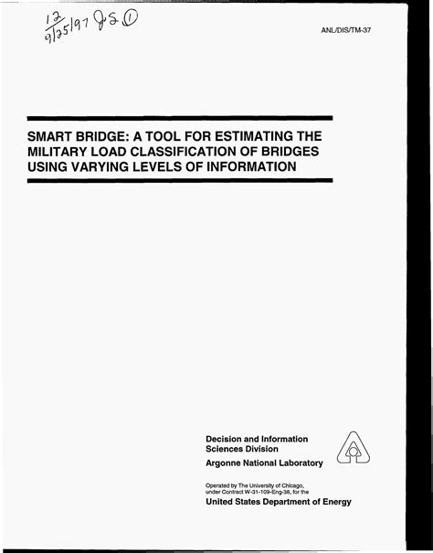 bridge load classification smart card|SMART BRIDGE: A Tool for Estimating the Military Load .